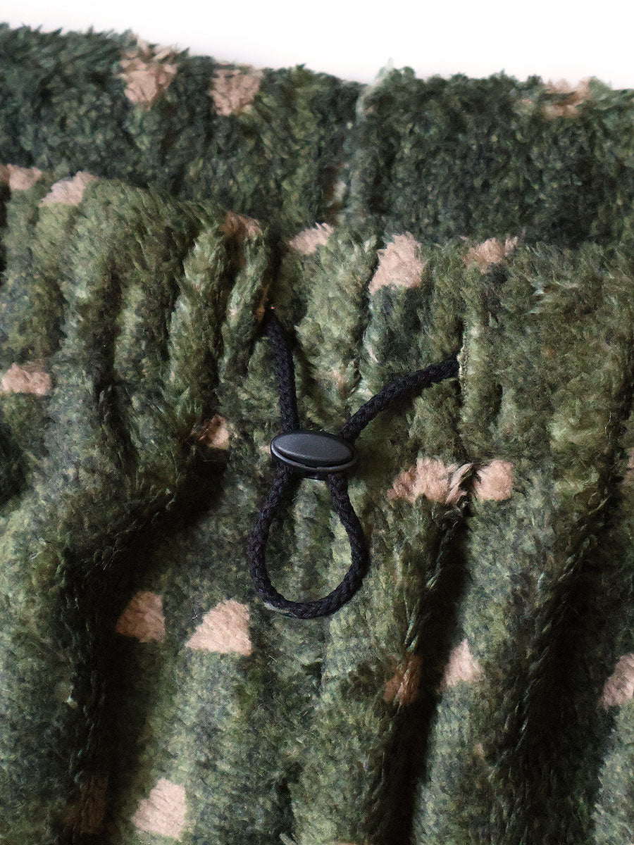 Iris Pattern Fleece Easy Straight Pants