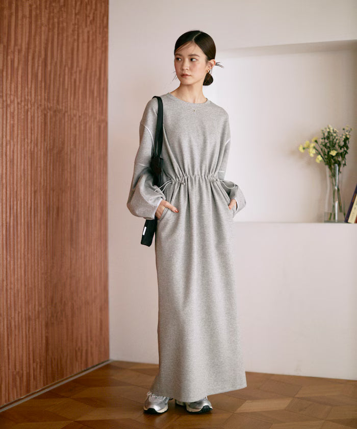Cocoon Sleeve Damboru Sweat One-Piece / Spindle