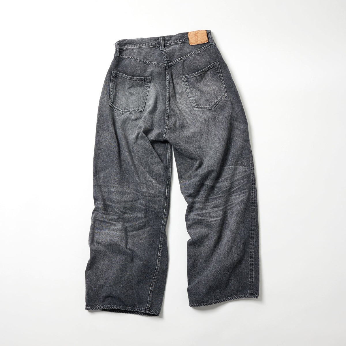GL42622H / RECYCLED WASTE SUVIN COTTON YARN 11.5oz. DENIM 5POCKET BAGGY PANTS VINTAGE WASHED