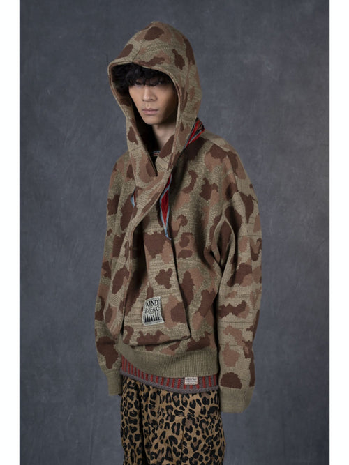 5G Camouflage Knit KESA Hood Sweater