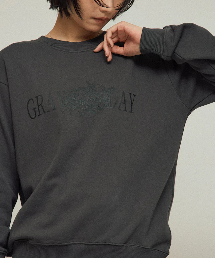 Organic Cotton Animal Logo Print Sweat / CAT / Relaxed Fit / French Terry Sweat