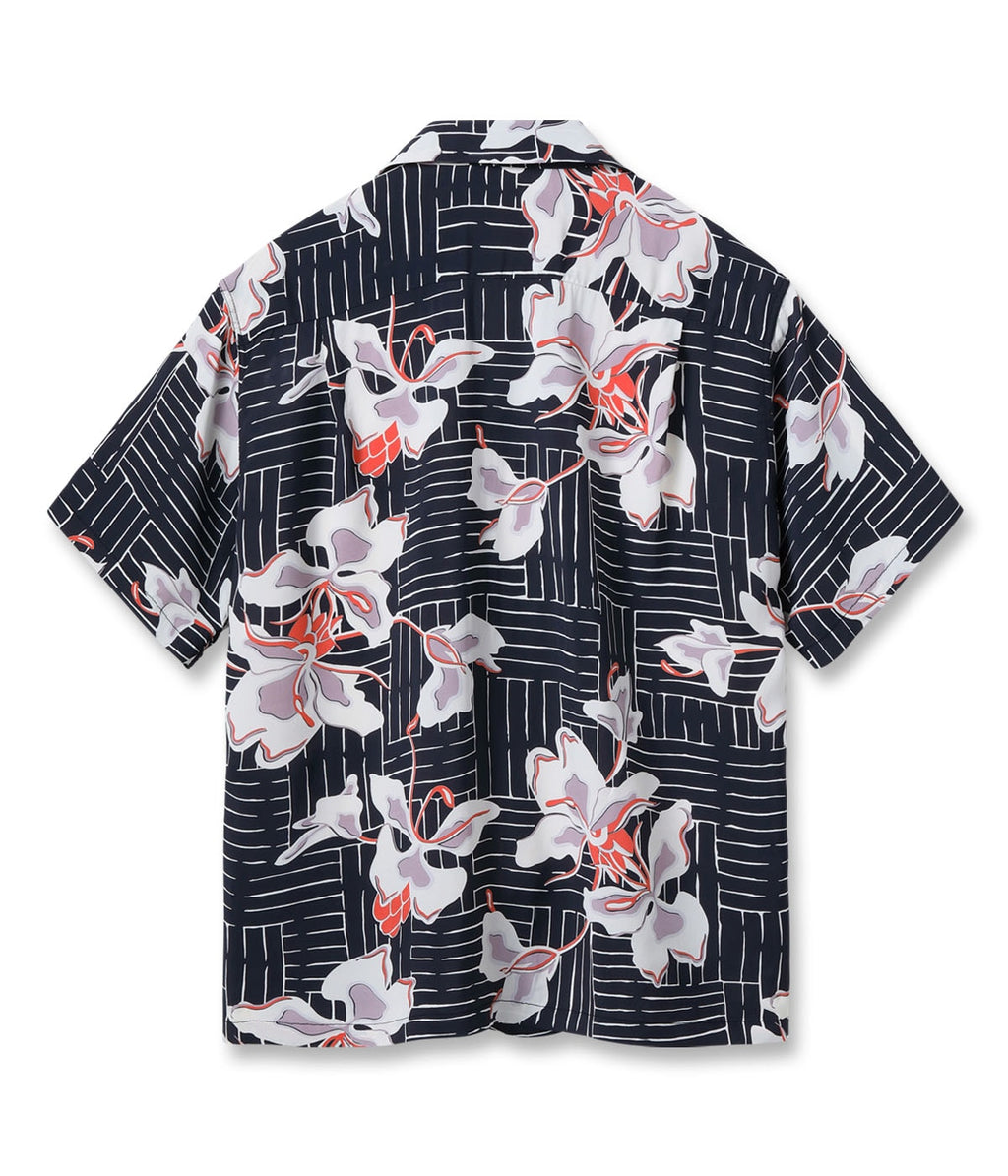 Rayon Hawaiian Shirt White Ginger