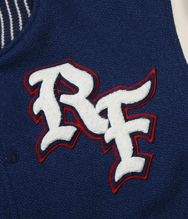 30oz. WOOL MELTON AWARD JACKET “RED FALCONS” (ROYAL)