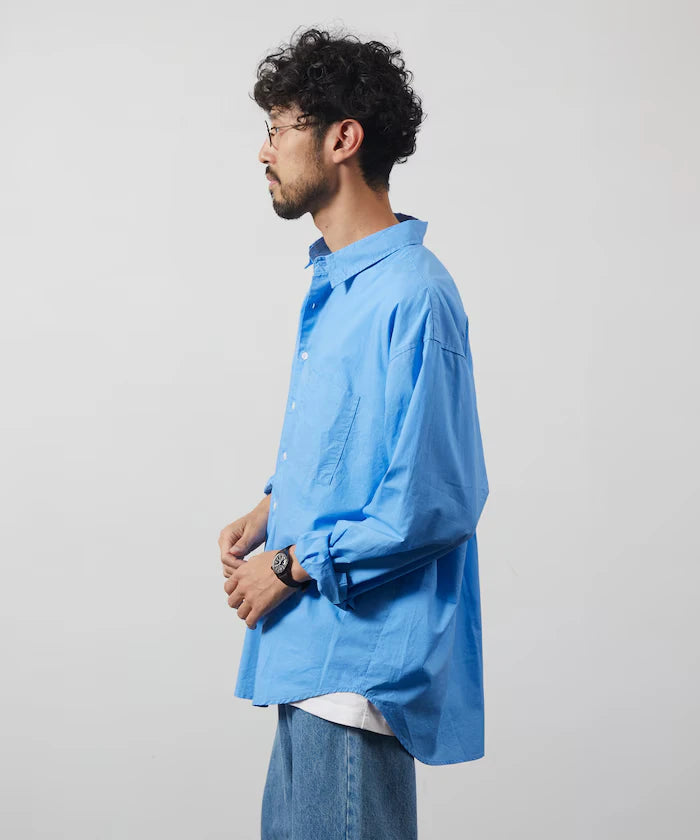 <New Color Added> Relaxed Fit Broad Shirt / Regular Collar / Long Sleeve