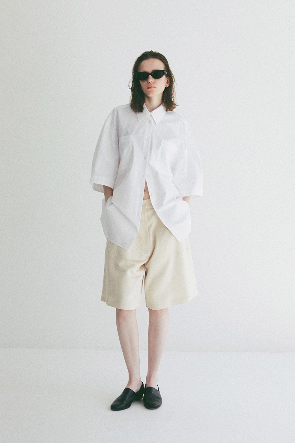 2WAY ADJUST SATIN HALF PANTS