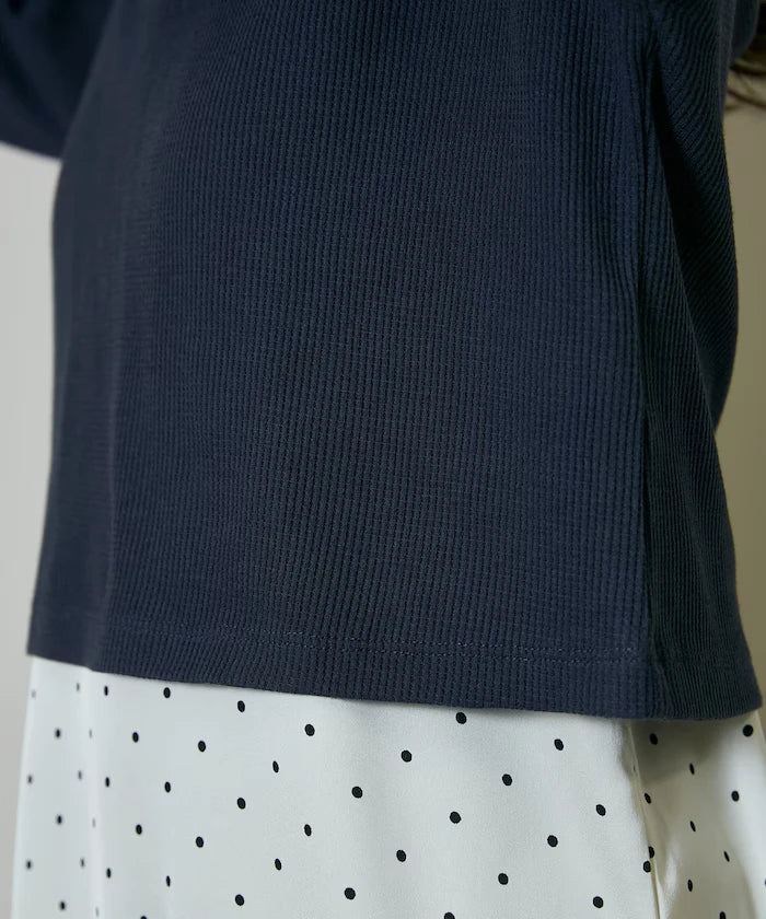 Light Waffle Henley Neck Long Sleeve T Limited Edition