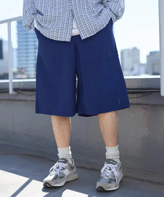 Nylon Sleek Water Length Baggy Shorts