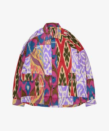 big pocket overshirt thai silk three