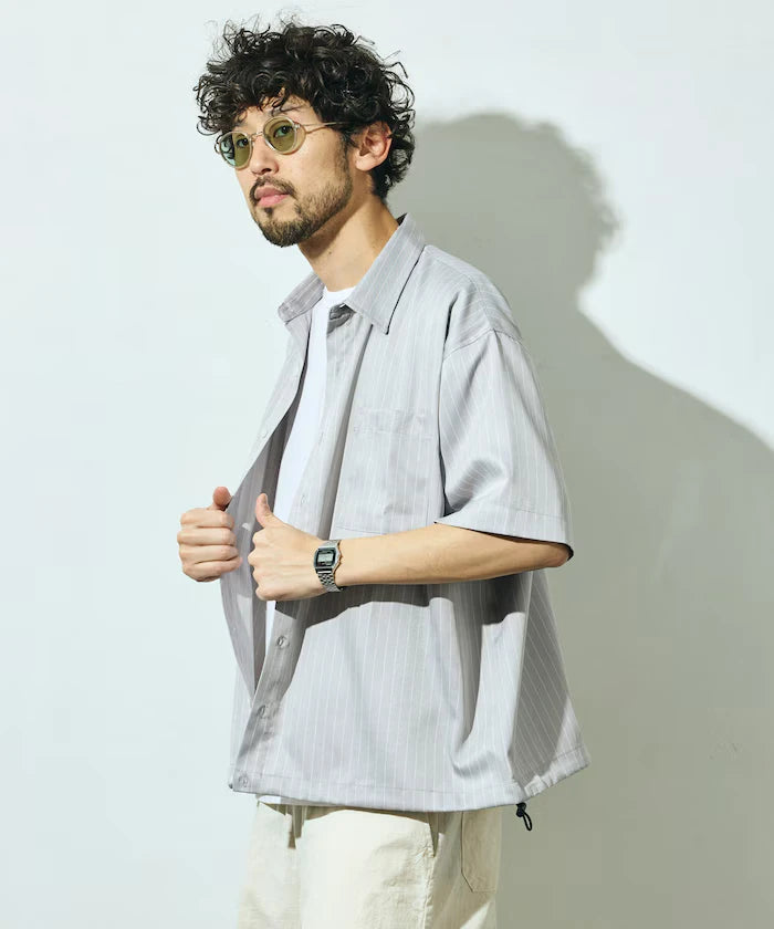 Spindle Stripe Short Sleeve Shirt / Compatible with Setup