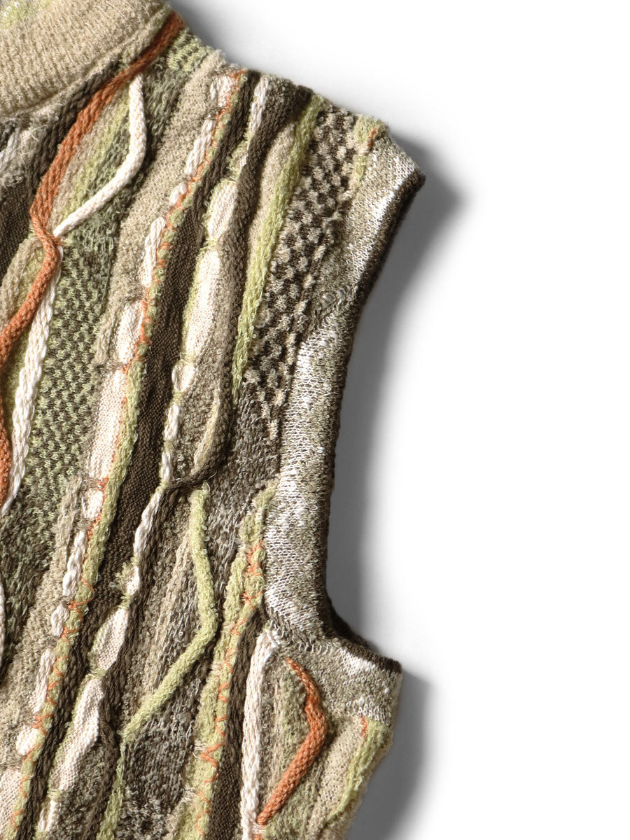 7G Knit GAUDY Half ZIP Vest
