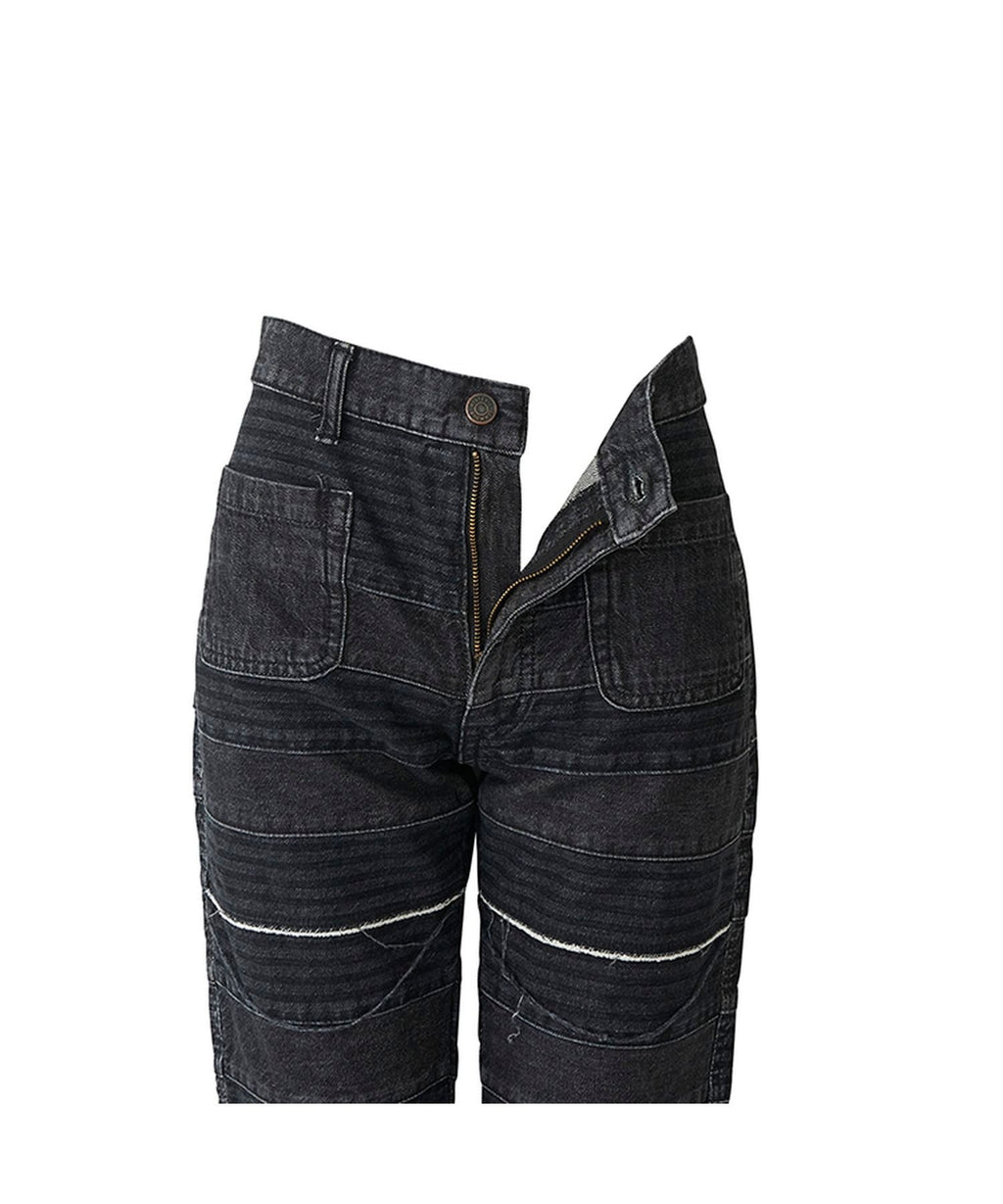 Scratch Flare Denim Pants