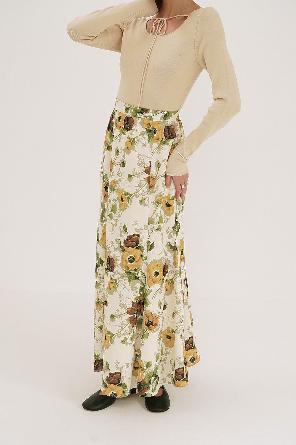 SCARF FLOWER MERMAID SKIRT