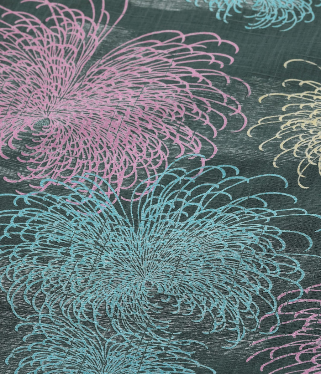 Cotton Linen Slubyarn Hawaiian Shirt 'Chrysanthemum'