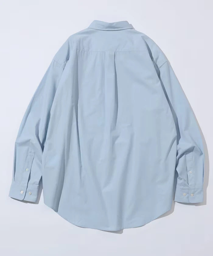 Nuance Color Oversized Regular Collar Long Sleeve Shirt