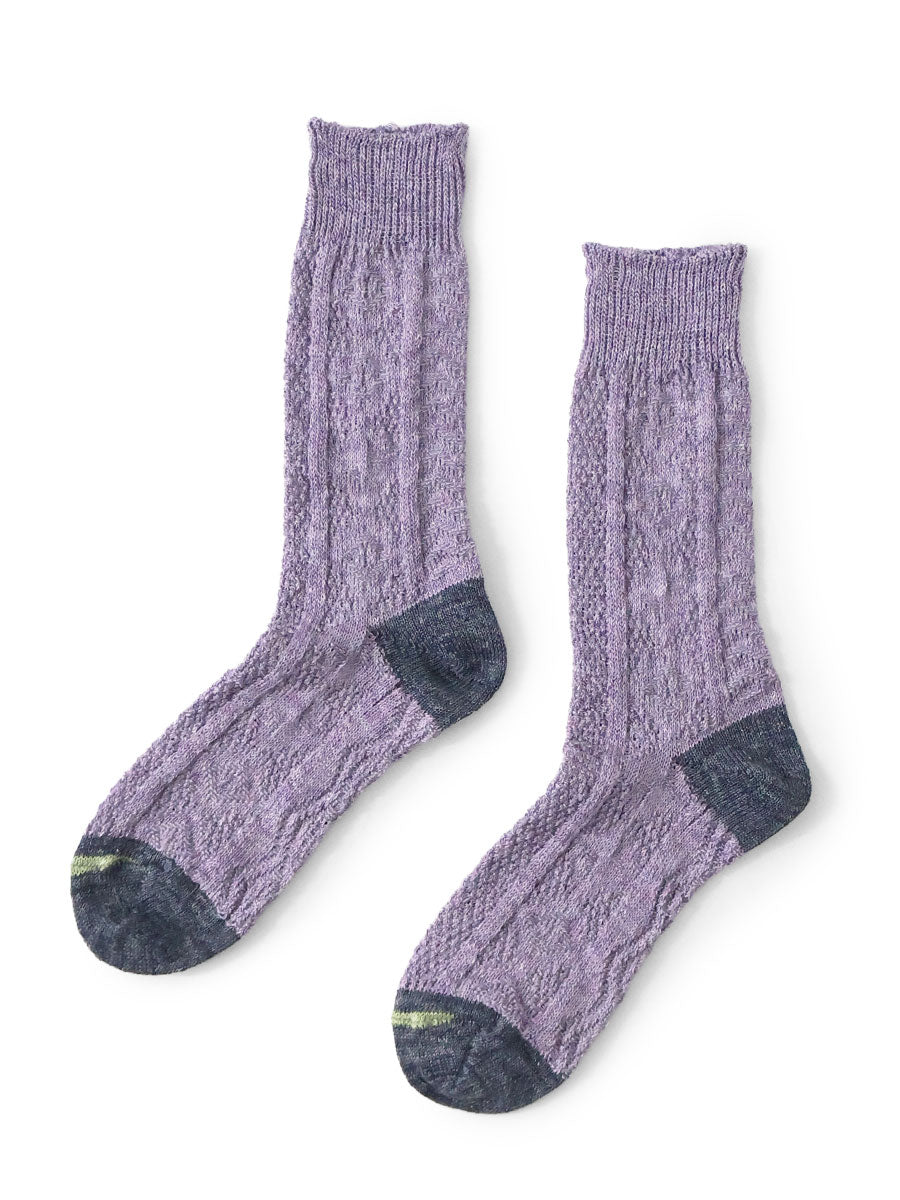 96 Piece Linen Jacquard Kuba Pattern Socks