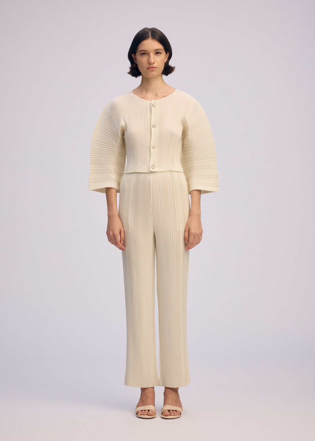 Linen Like Rib Pleats