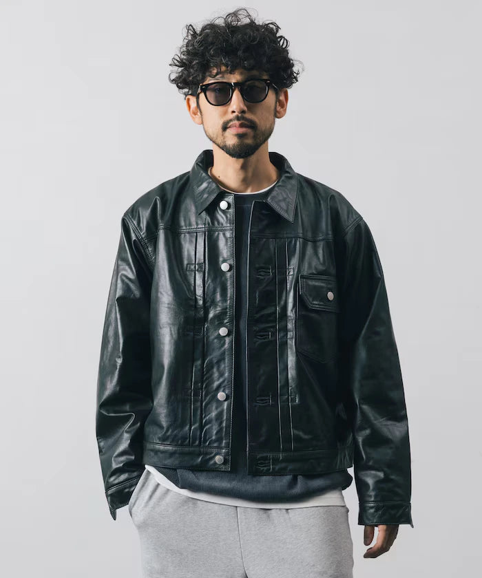 Leather Jacket TYPE-1 / Water-Repellent Leather / Cowhide