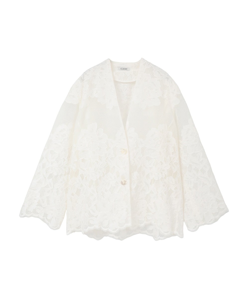 FLOWER LACE WIDE SHIRT JACKET