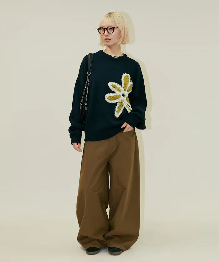 Boucle Flower Pullover Knit [Limited Edition]