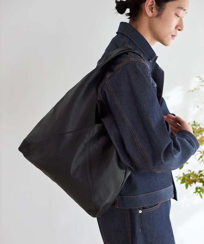 Triangle Leather Marche Bag