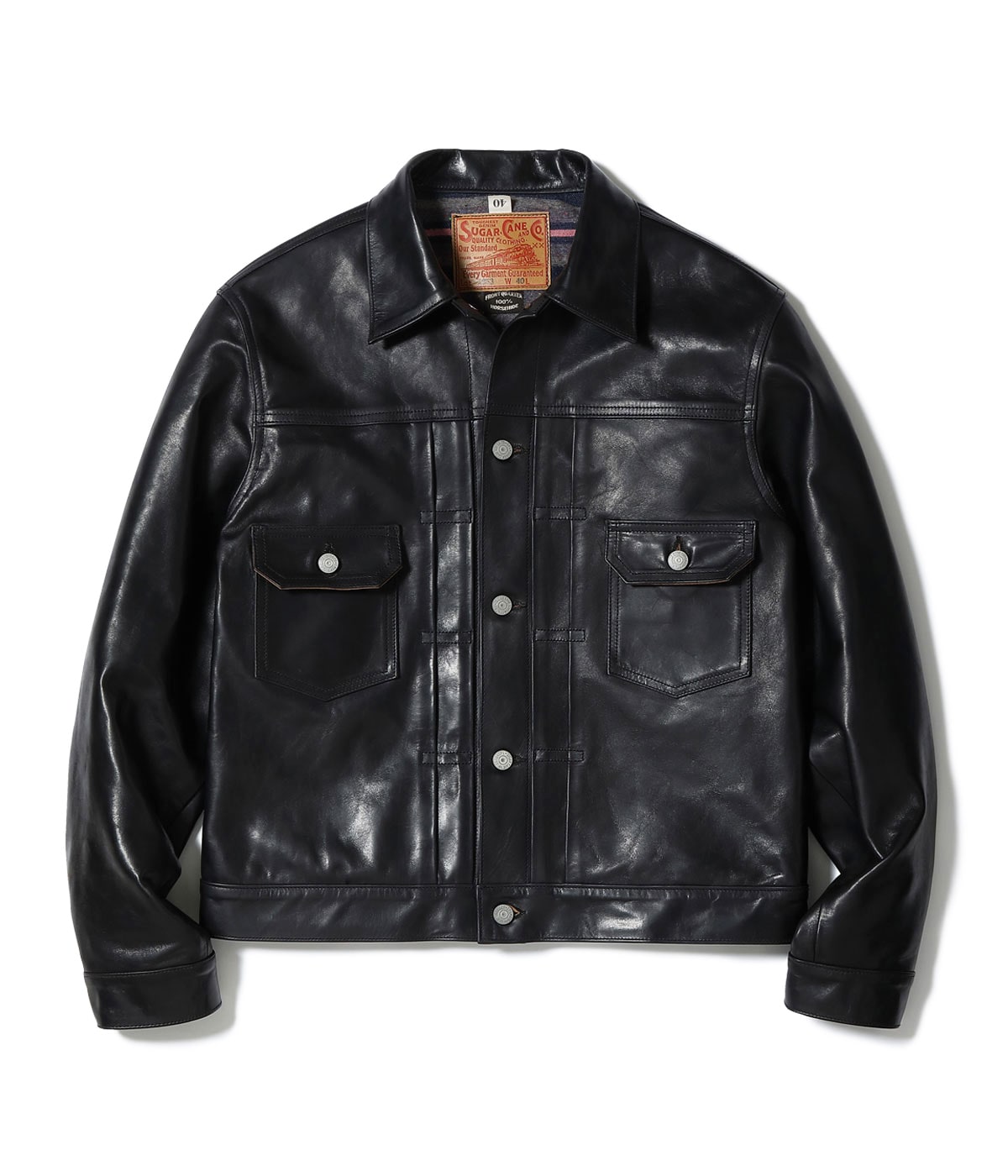 BLACK HORSEHIDE LEATHER JACKET 1953 MODEL