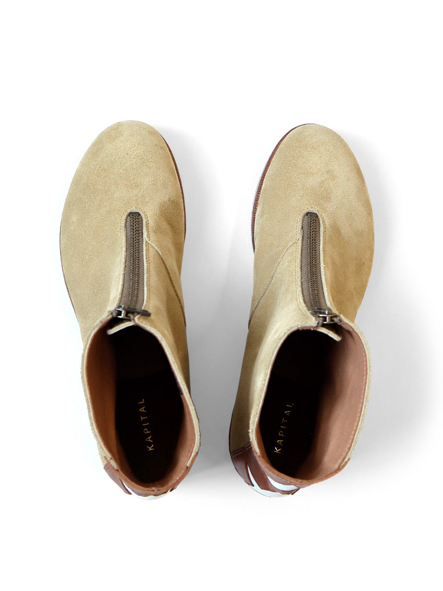 Suede Leather ZIP UP Cafe Race Frisco Boots