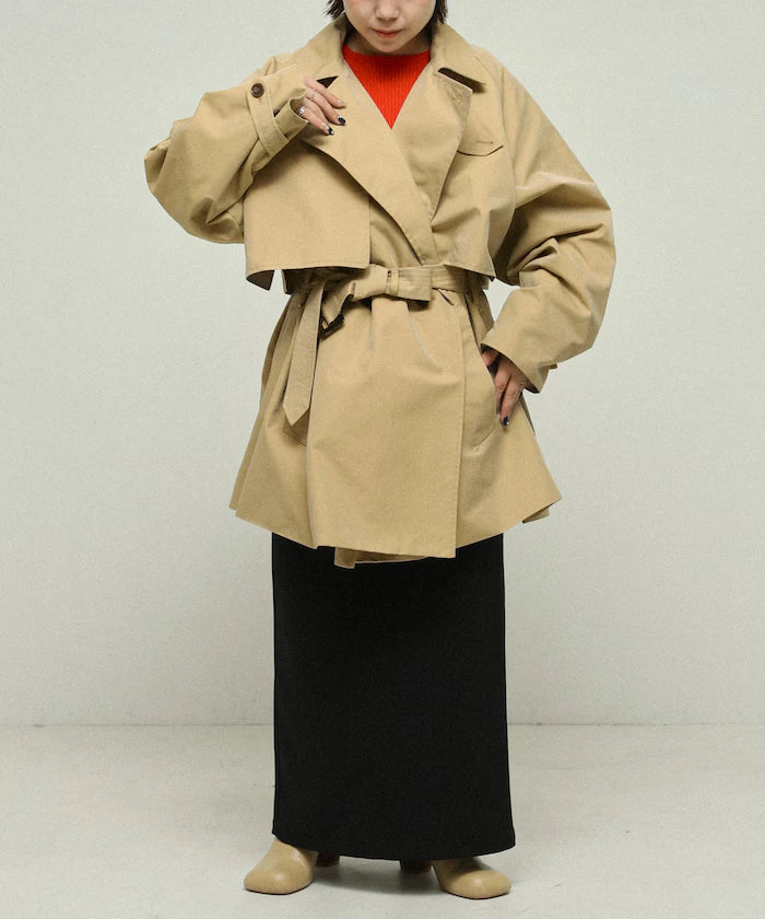 T/C Chambray Short Trench Coat