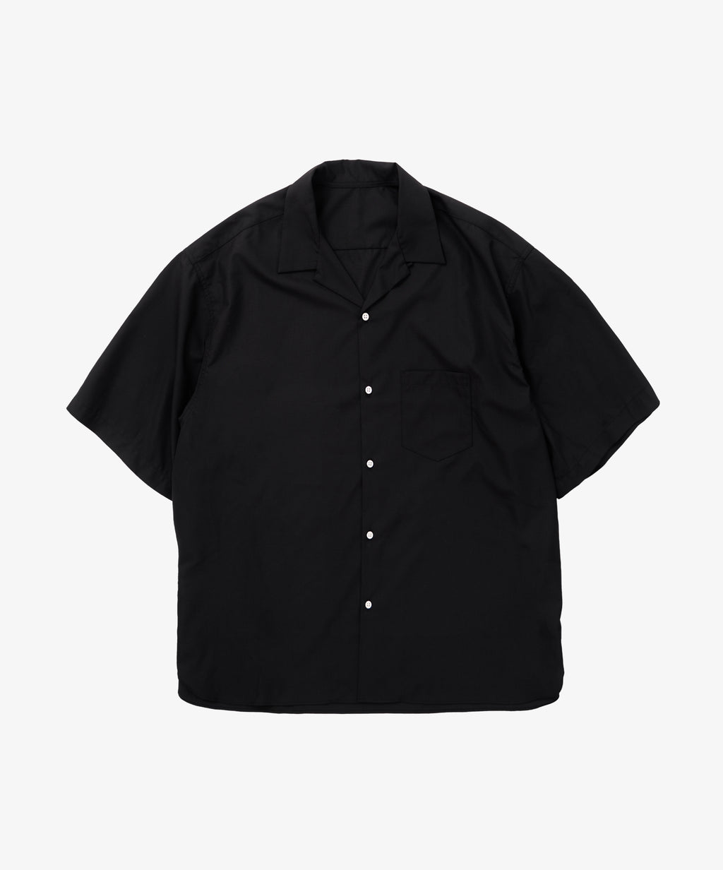 re-engineered overshirt short sleeve black