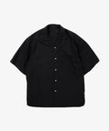 re-engineered overshirt short sleeve black