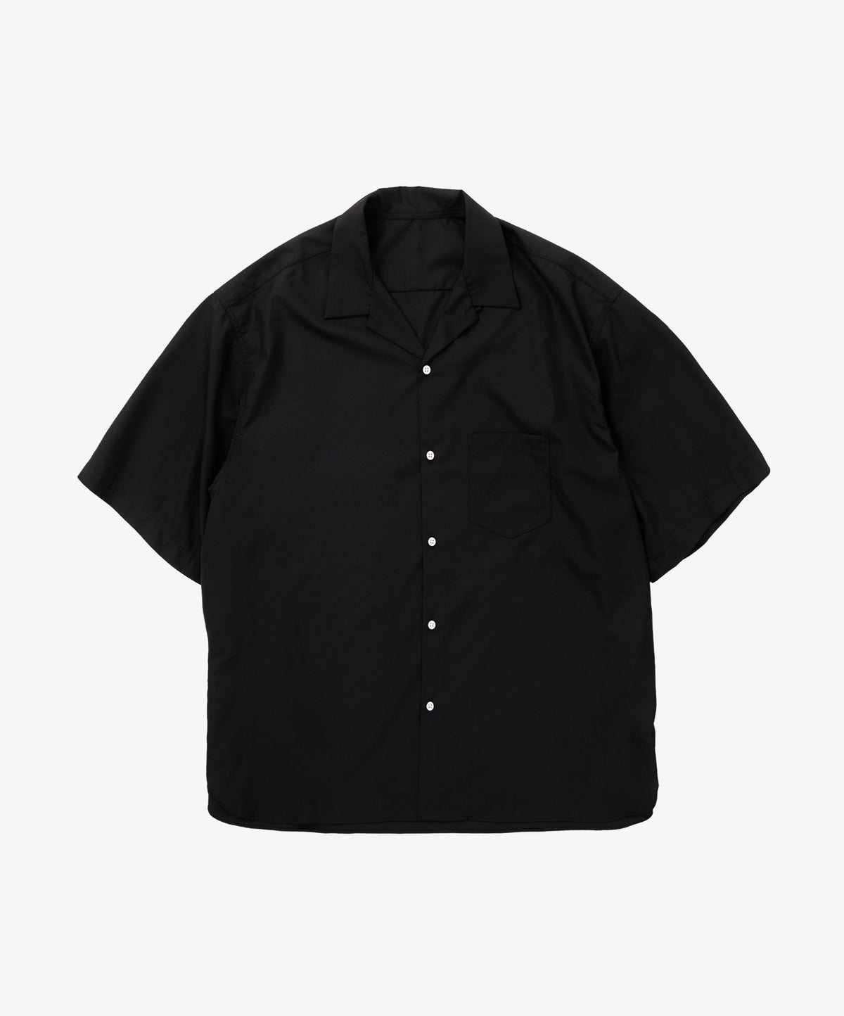 re-engineered overshirt short sleeve black