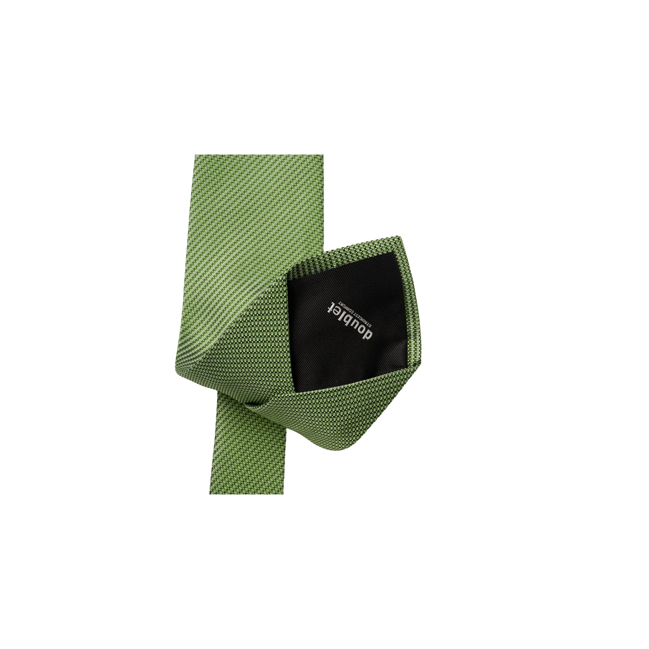 SHAPE MEMORY MICRO PATTERN TIE：GREEN