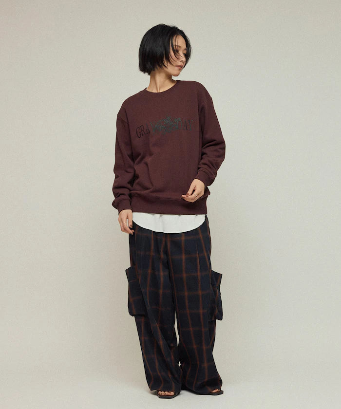 Organic Cotton Animal Logo Print Sweat / CAT / Relaxed Fit / French Terry Sweat