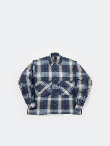 W's TECH SPORTS OPEN COLLAR SHIRT L/S BIG TARTAN