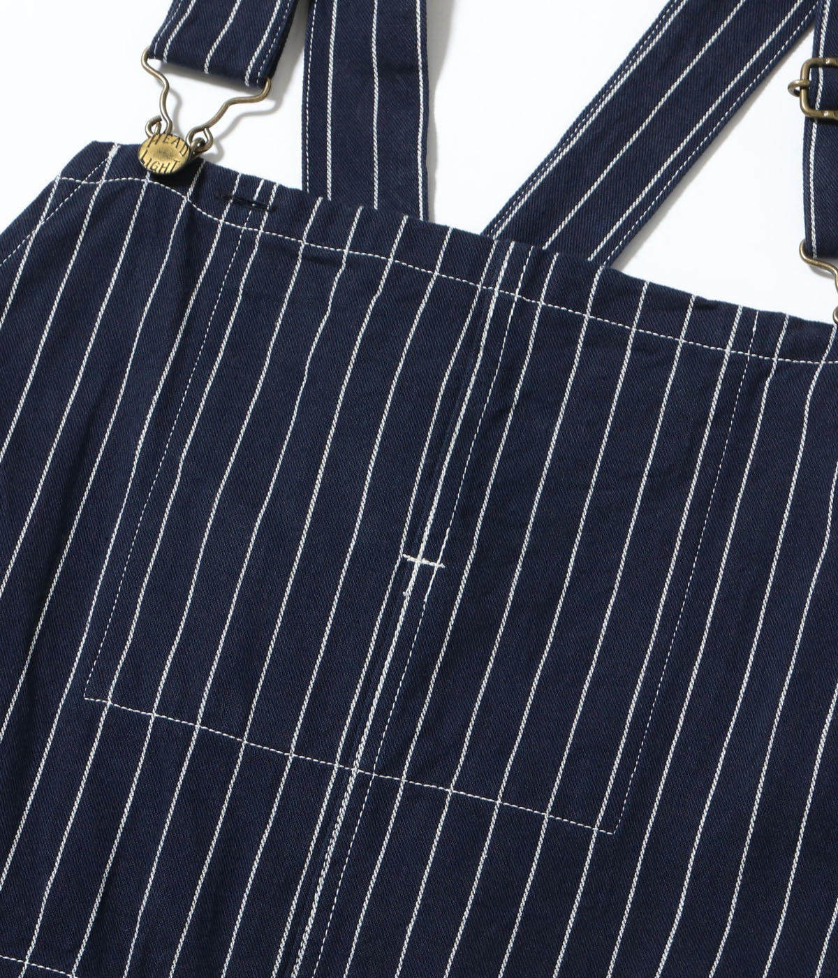 HEADLIGHT 8oz. SPECIAL WOVEN STRIPE DENIM LOW BACK OVERALLS