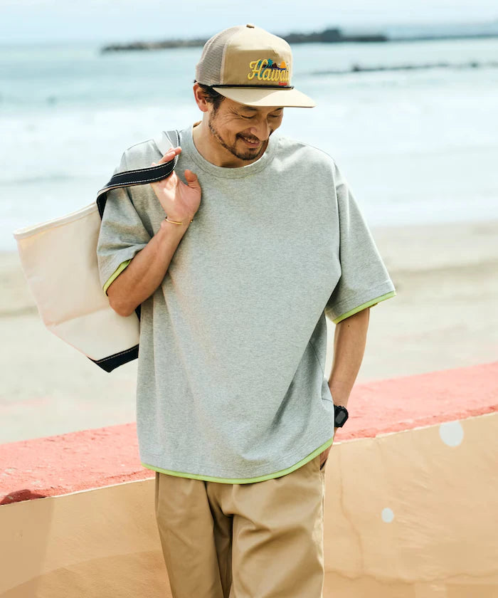 Relaxed Fit Reversible Cardboard Short Sleeve T-Shirt / Color Design