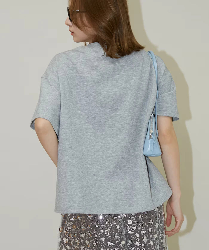 <contact cool> Cool Ponte Henry Neck T-Shirt Limited Release