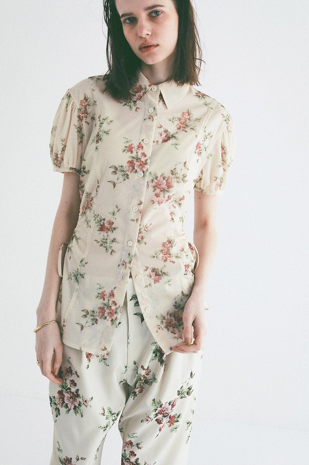 FLOWER SIDE HOLE SHIRTS
