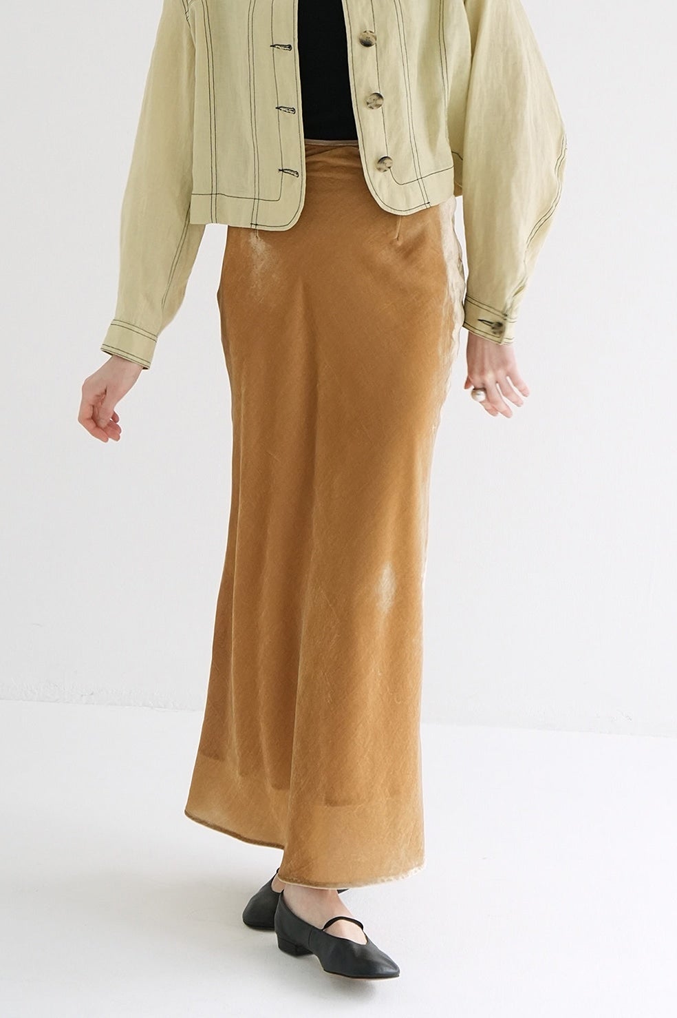 VELOUR MERMAID LINE SKIRT