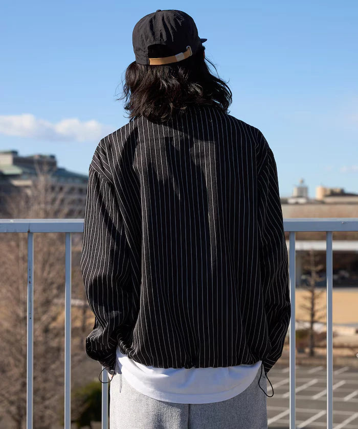 Stripe Shirt Blouson / Setup Compatible / Layer / Relaxed Fit