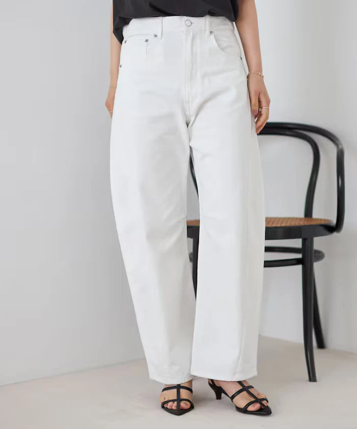 Heart Studs Curvy Denim / Wide Silhouette