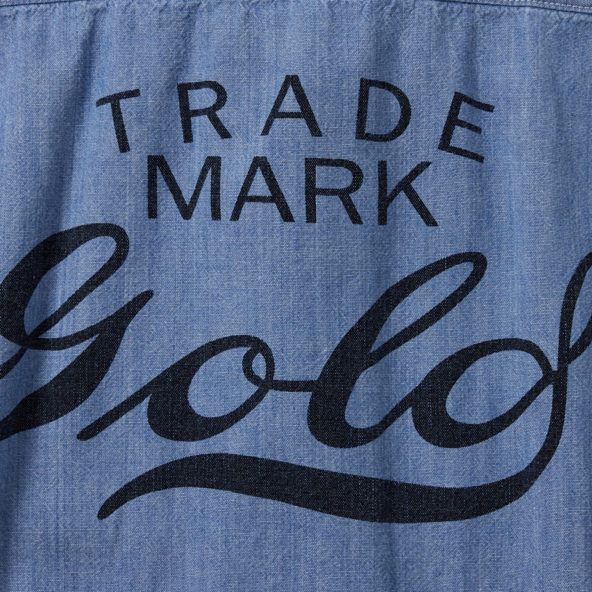 GL29189H / BLUE CHAMBRAY WORK SHIRT "gold" PRINTED