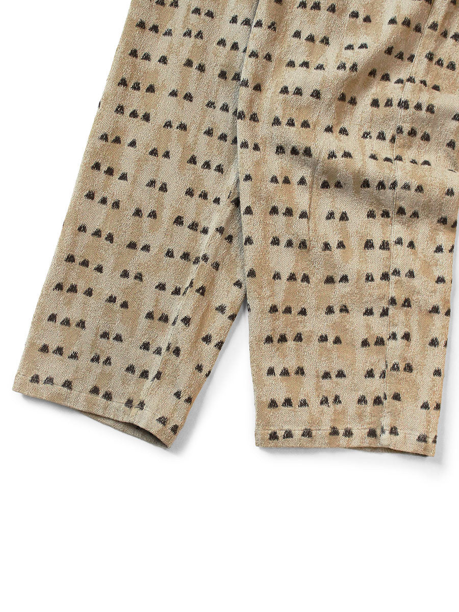 Cotton Iris Pattern Easy Pants