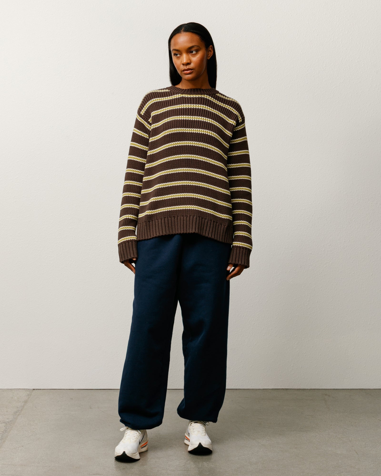 CHUNKY COTTON STRIPE SWEATER