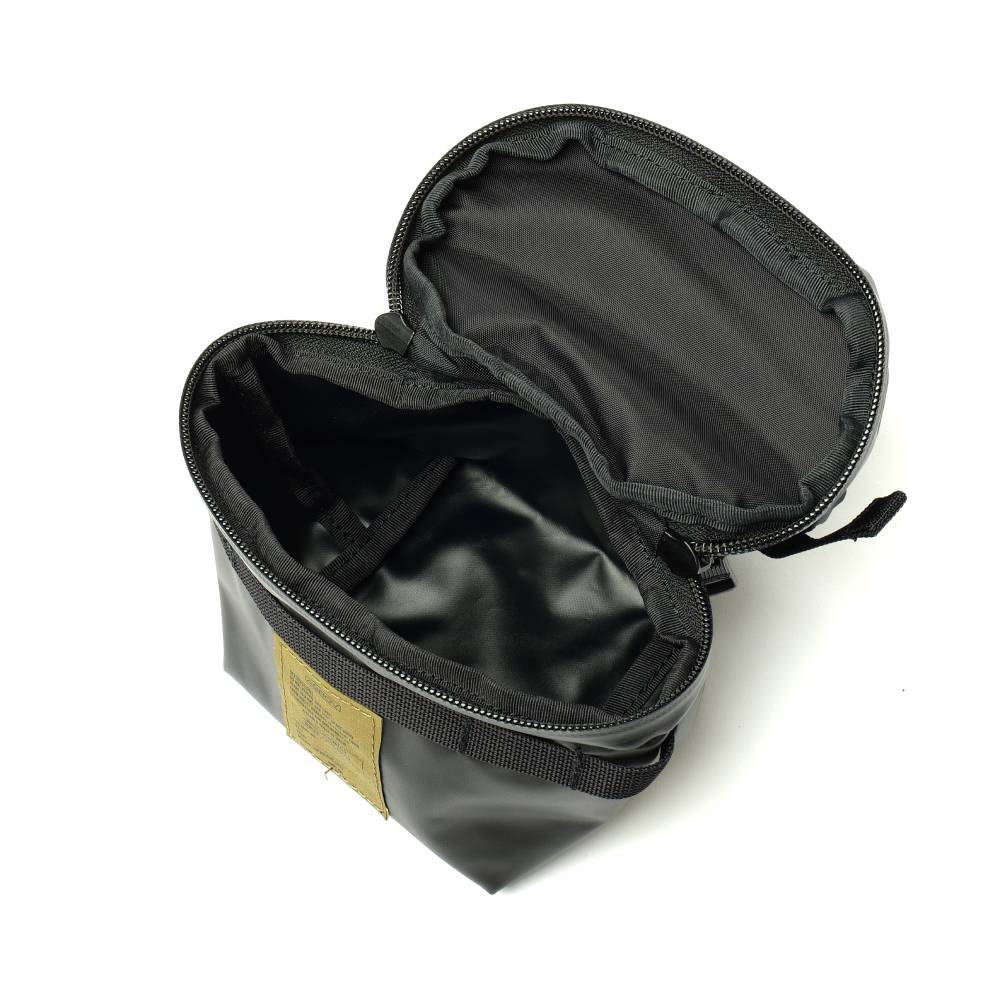 NYLON POLYCARBONATE 2ROOM POUCH sizeS/ BLACK