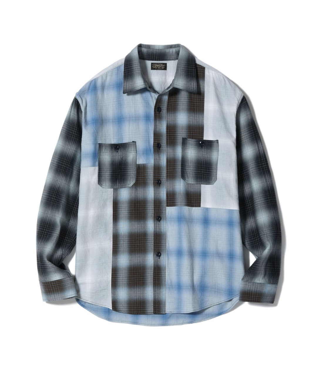 INDIGO OMBRE CHECK CRAZY WORK SHIRT