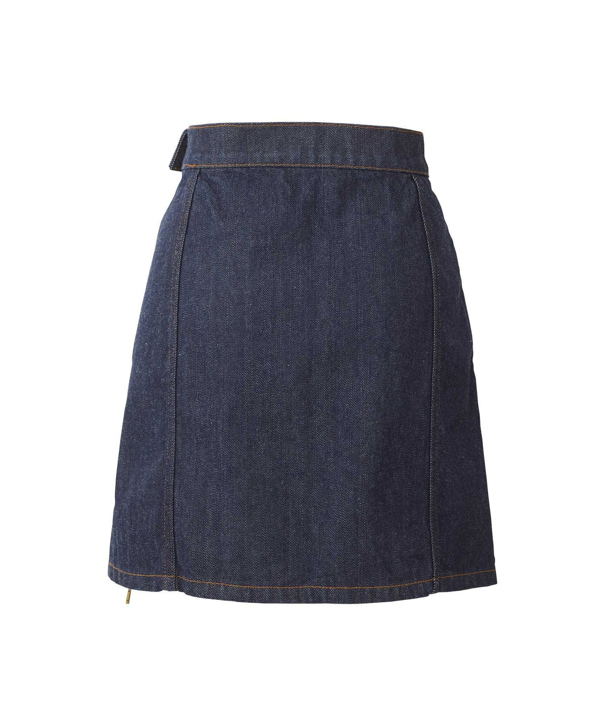 APPLE PANDA Embroidered Side Lace-Up Denim Mini Skirt