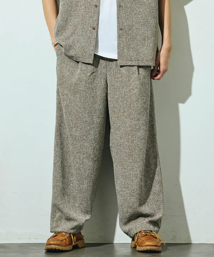 Dry Touch Summer Tweed Spindle Easy Wide Pants