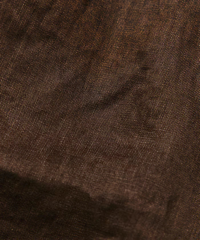 Linen Open Collar Long Sleeve Shirt