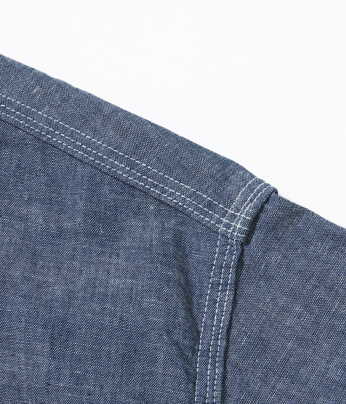 Chambray Work Shirt with Chain Embroidered