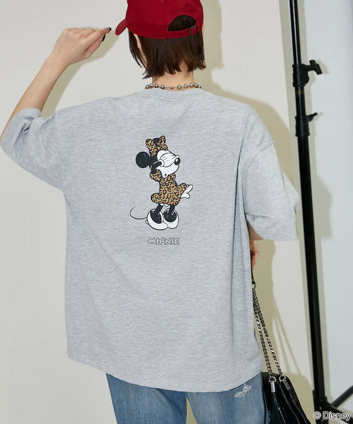 <Functional Material>Mickey Mouse & Minnie Mouse/Face T-Shirt Limited Edition